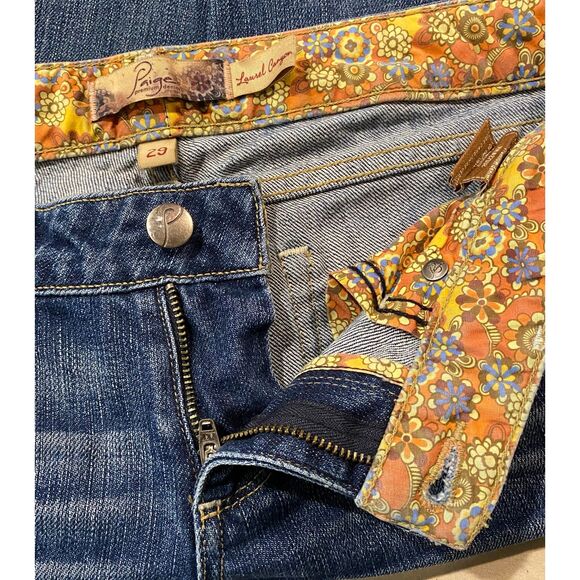 PAIGE Laurel Canyon Blue Jeans Low Rise Boot Cut 29X30 MSRP $229 - Picture 7 of 11